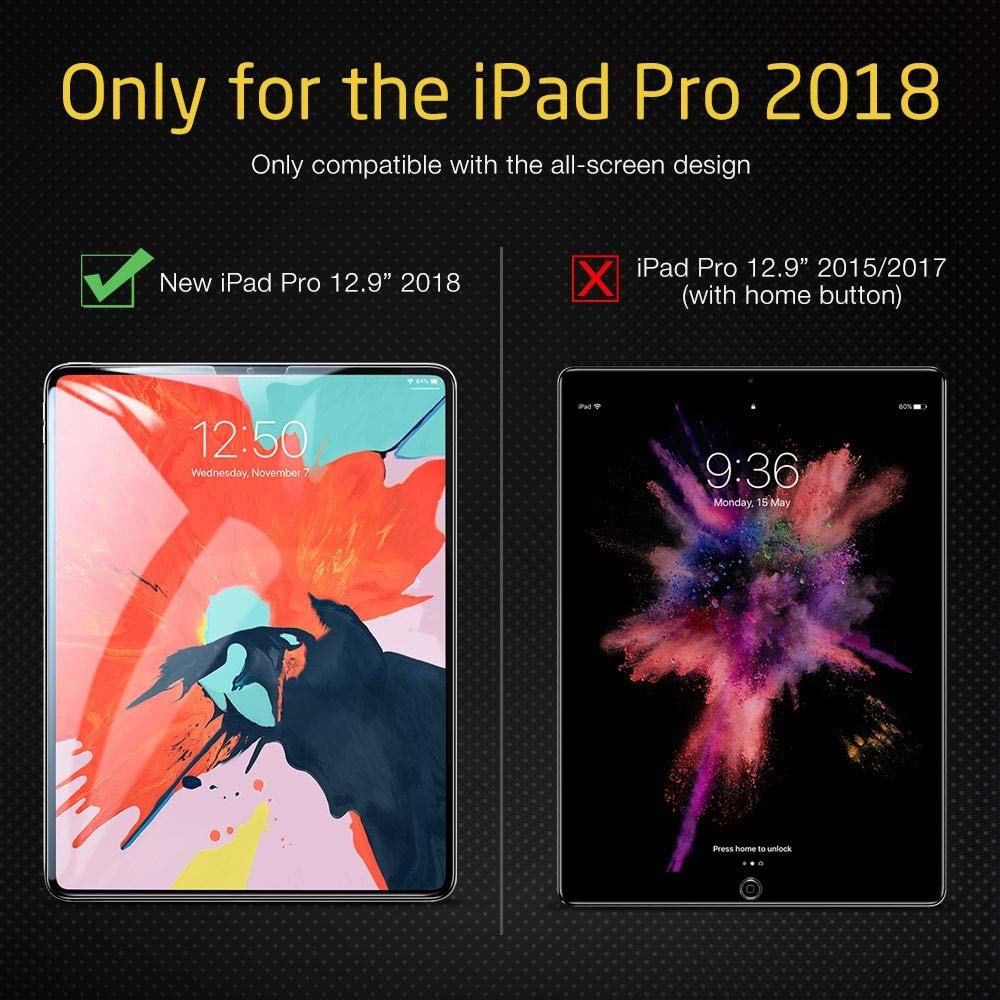 ESR iPad Pro 12.9 2018/2020/2021 Cam Ekran Koruyucu