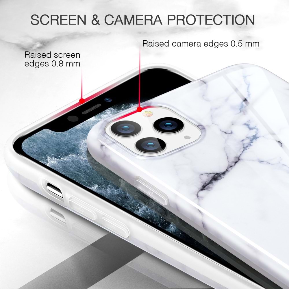 ESR iPhone 11 Pro Max Kılıf, Marble, Beyaz