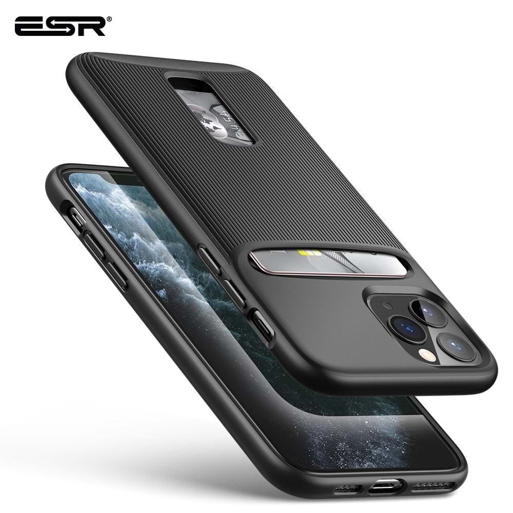 ESR iPhone 11 Pro Kılıf,Wallet Armor-Black