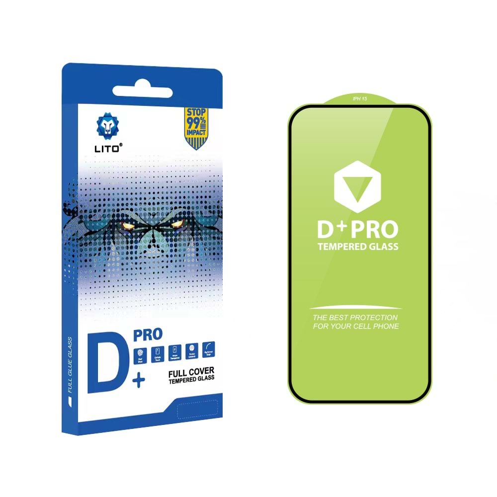 LİTO D+ iPhone 15 Pro Max Ekran Koruyucu