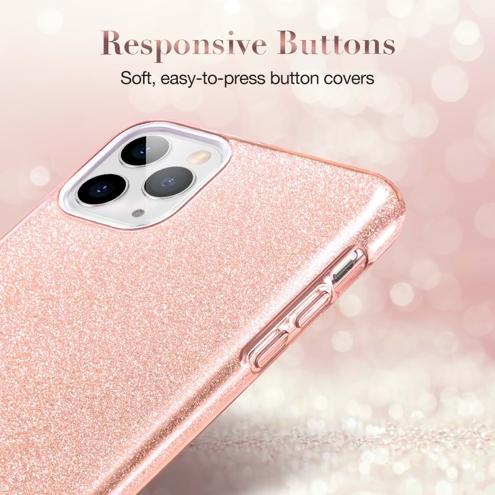 ESR iPhone 11 Pro Kılıf, Makeup Glitter,Coral