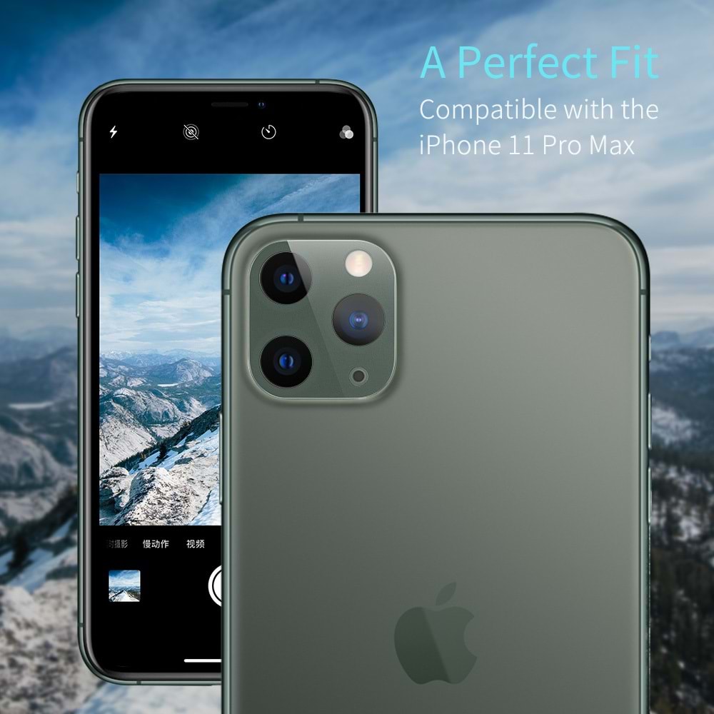 ESR iPhone 11 Pro/iPhone 11 Pro Max Kamera Koruyucu,Pine Green