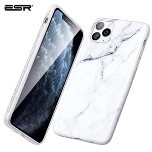 ESR iPhone 11 Pro Max Kılıf, Marble, Beyaz
