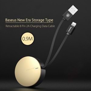 Baseus New Era Teleskopik Kablo 90CM 2A Apple Gold