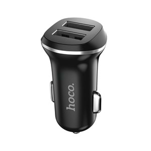 Hoco Z1 Çift USB 2.1 A Hızlı Araç Şarj Başlığı Siyah