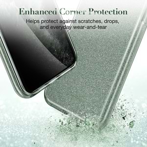 ESR iPhone 11 Pro Kılıf,Makeup Glitter,Pine Green