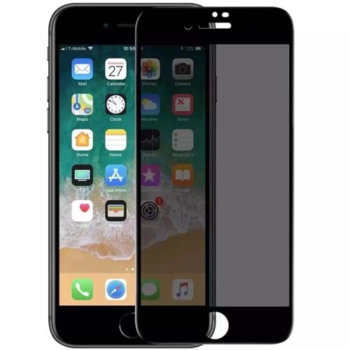 LİTO D+ iPhone 7/8 Plus Privacy Ekran Koruyucu Siyah